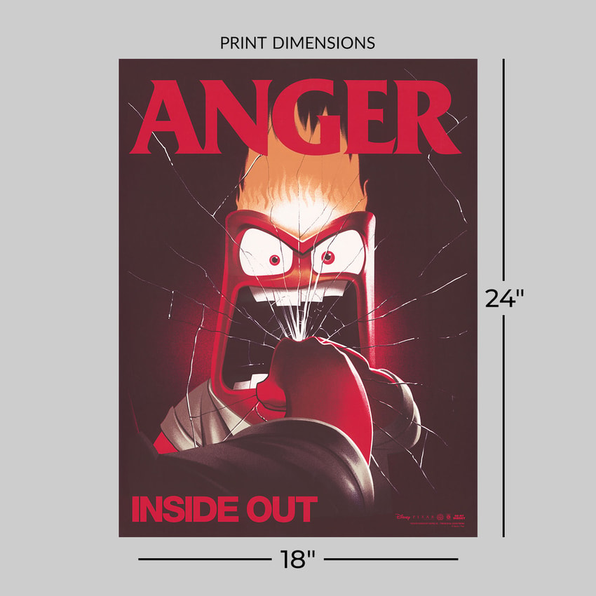 Disney Anger (Inside Out) Art Print  View 2