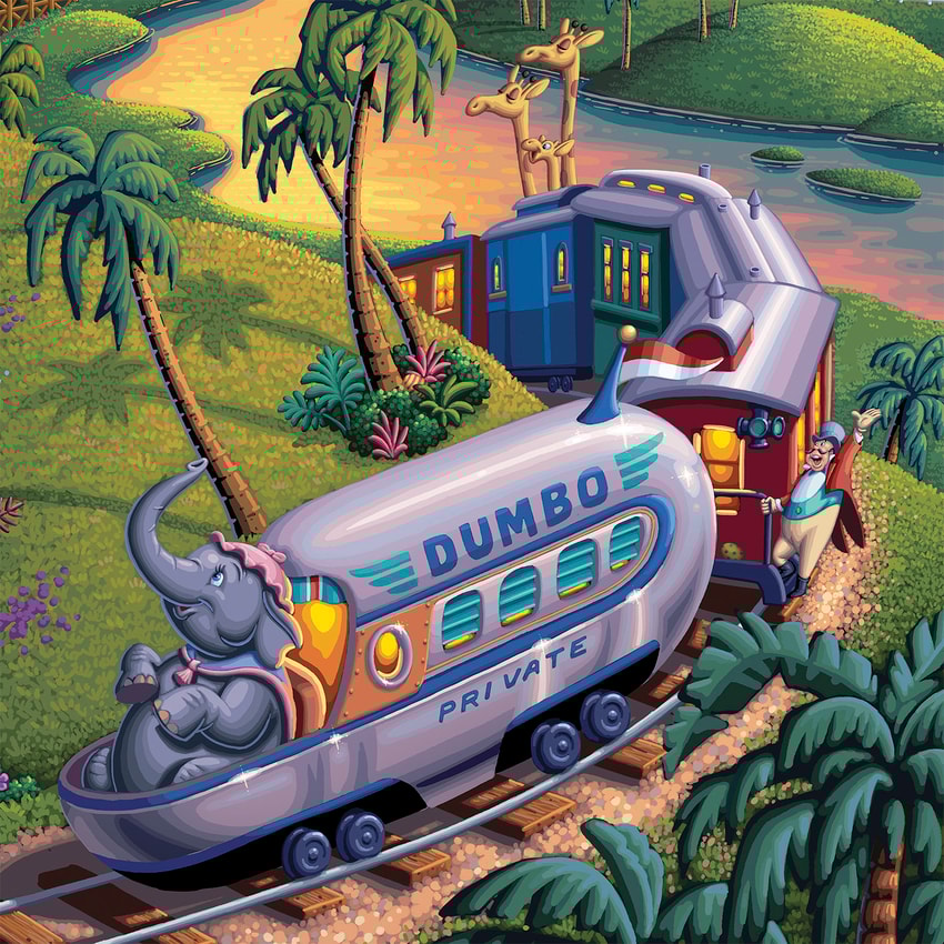 Disney's Dumbo The Flying Elephant Art Print by Art Brand
