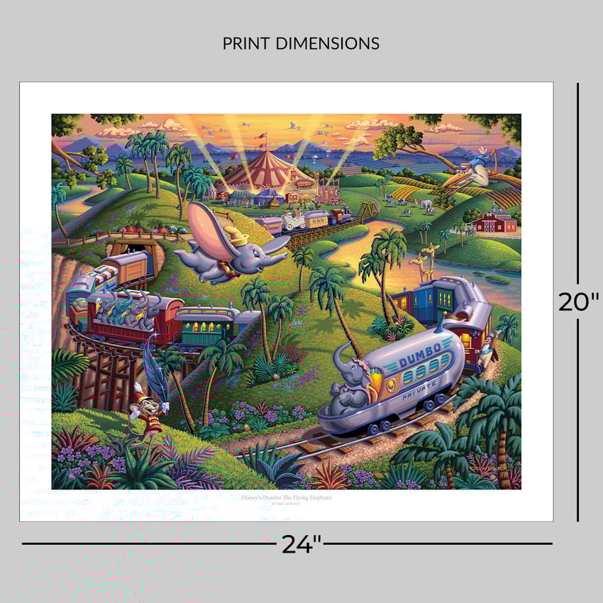 Disney's Dumbo The Flying Elephant Art Print by Art Brand