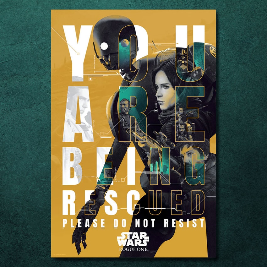 Star Wars You Are Being Rescued Movie Poster  View 1