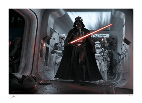 Darth Vader: Assault on Tantive IV Fine Art Print by Jerry