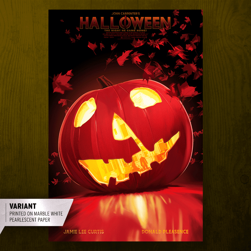 Halloween By Dark Inker (Pearlescent) Movie Poster by Moor Art