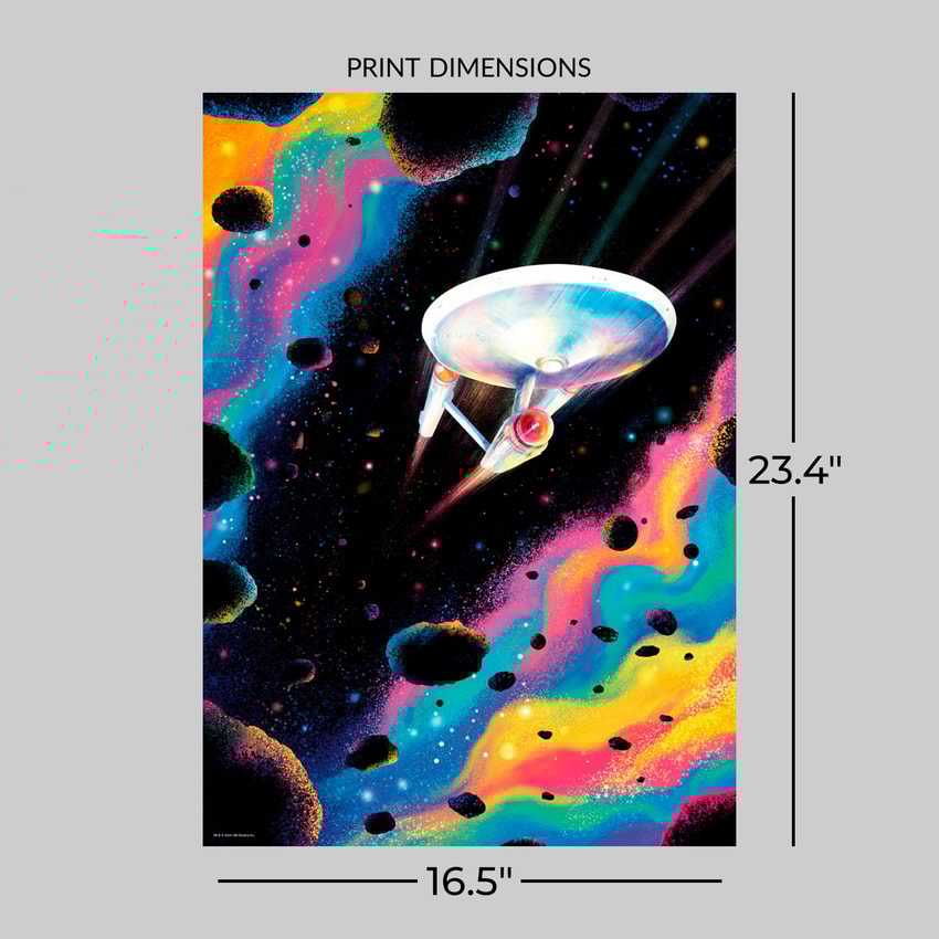 USS Enterprise - Star Trek The Original Series Art Print by Vice