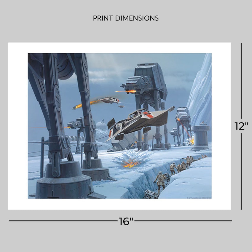 Star Wars AT-AT Attacks Art Print  View 2