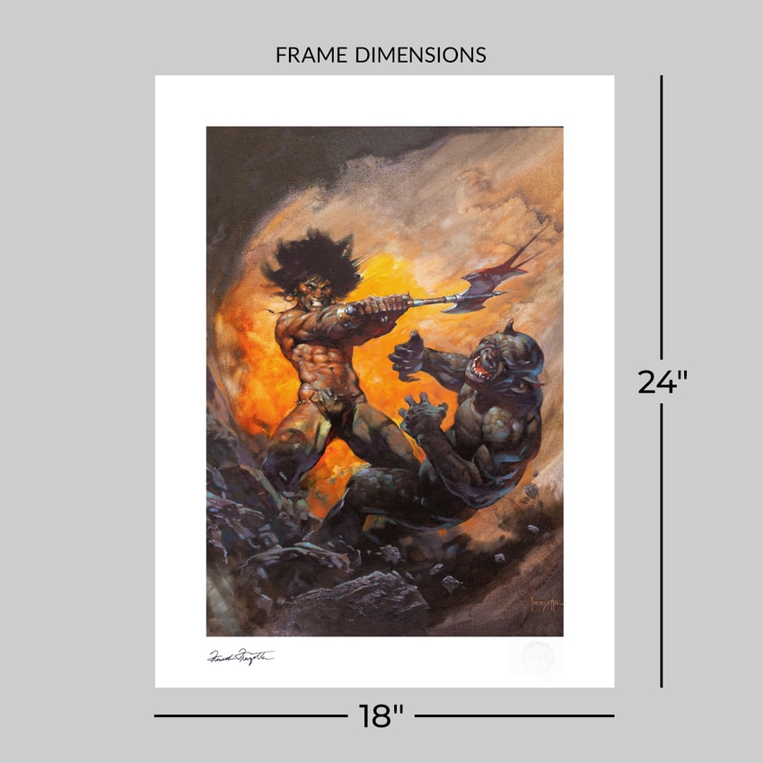 Frank Frazetta Barbarian with an Axe Art Print  View 2