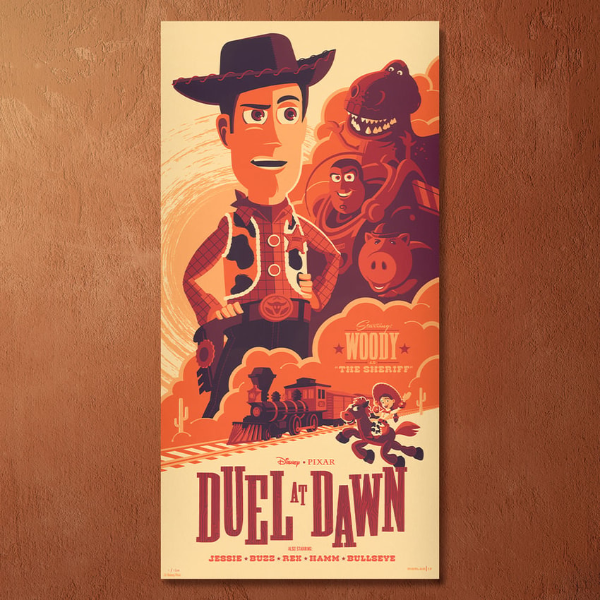 Disney Duel at Dawn (Toy Story 3) Evil Dr. Porkchop Variant Movie Poster  View 1