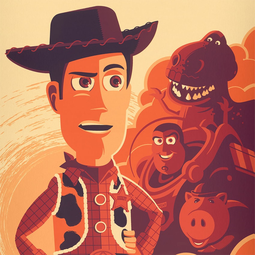Disney Duel at Dawn (Toy Story 3) Evil Dr. Porkchop Variant Movie Poster  View 3