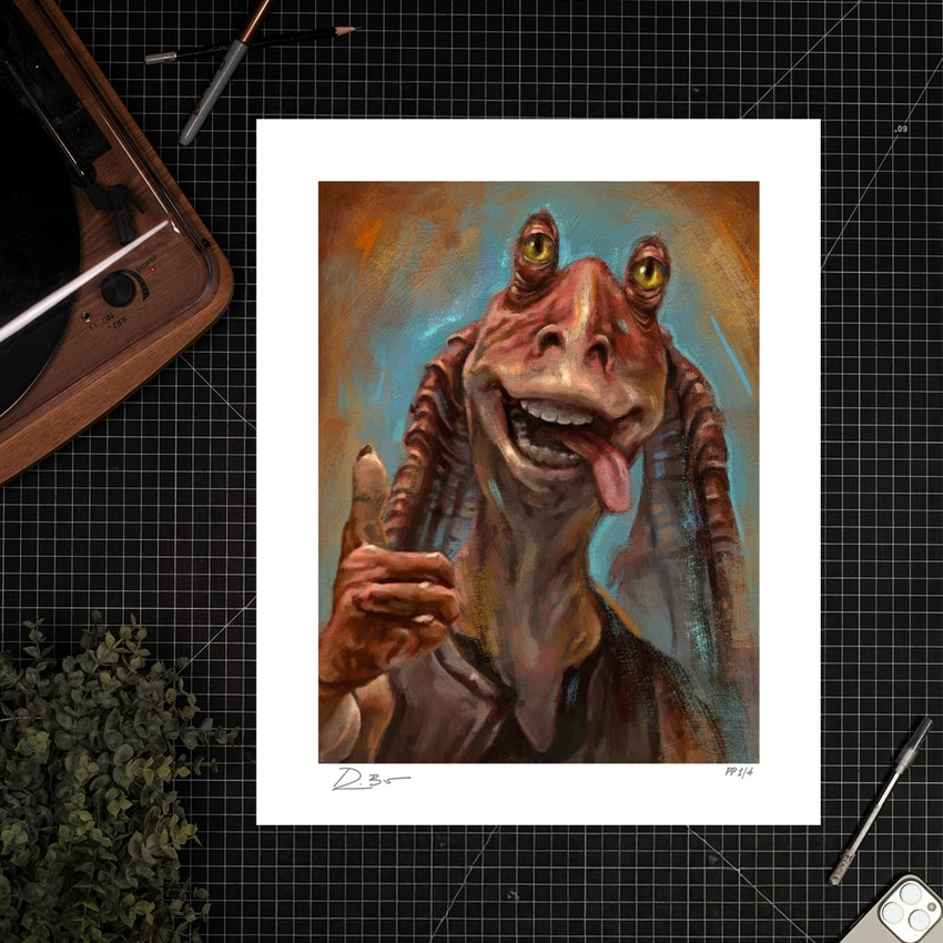 Star Wars Jar Jar Binks™: Portrait of a Gungan Art Print  Exclusive Edition  View 1