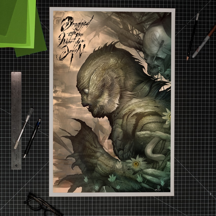 Universal Monsters The Creature from the Black Lagoon Art Print  Exclusive Edition  View 1