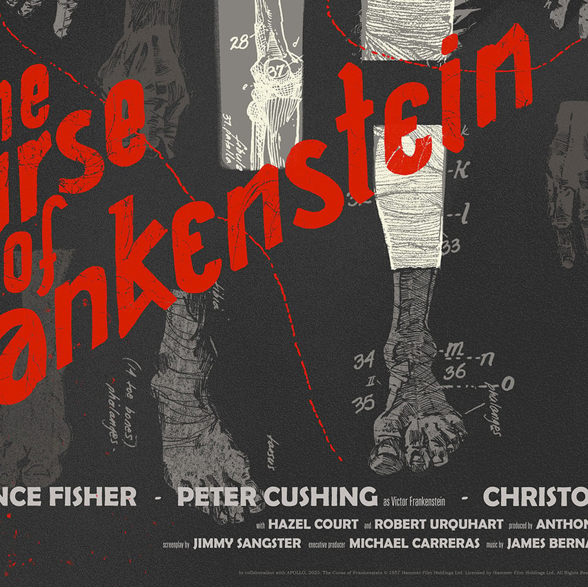 Hammer The Curse of Frankenstein Screenprint Movie Poster  View 4