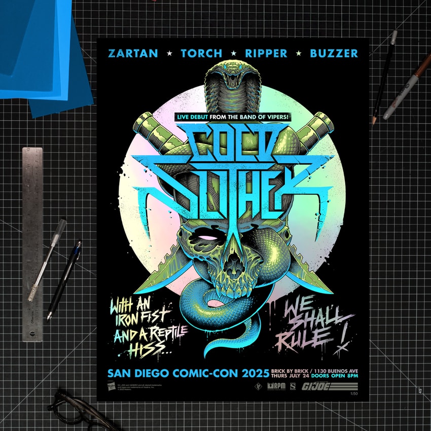 G.I. Joe Cold Slither Swampfire Variant Art Print  Exclusive Edition  View 1