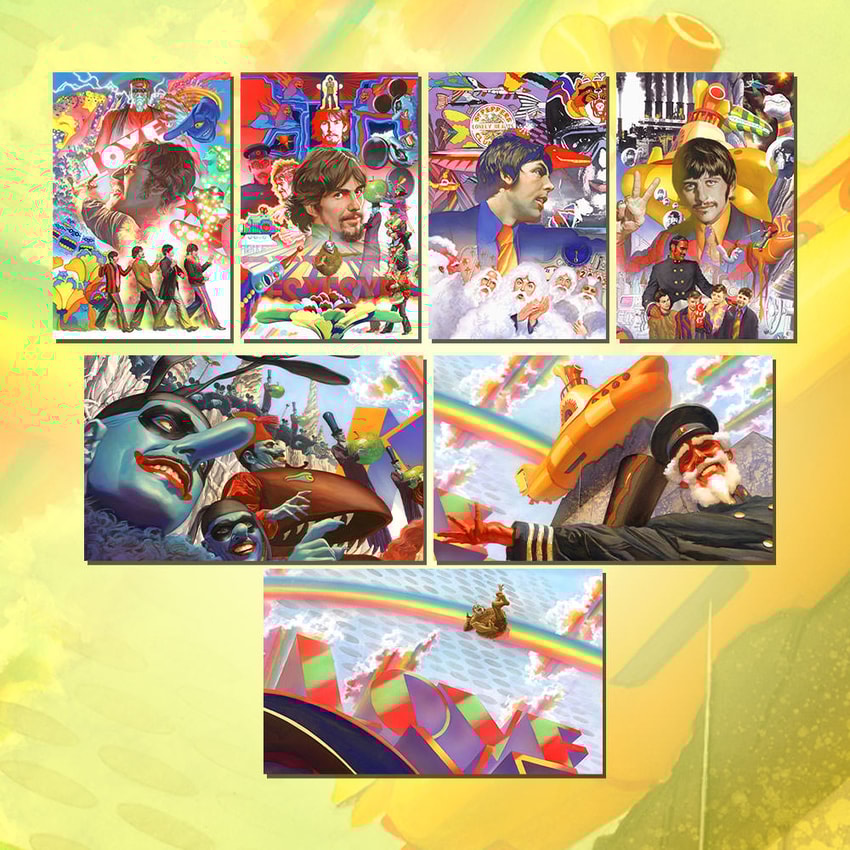 The Beatles: Yellow Submarine Portfolio Print Set by Alex Ross