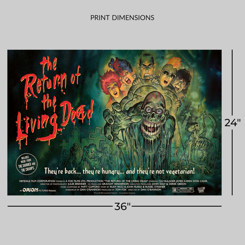 Return of the Living Dead Movie Poster by Cellar Door Gallery