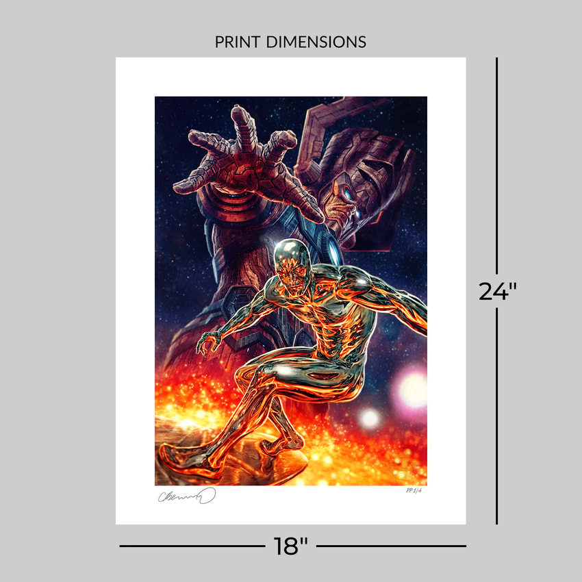 Marvel Galactus and the Silver Surfer Art Print  Exclusive Edition  View 2