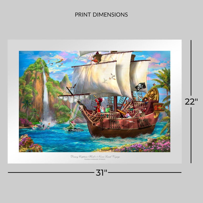 Disney Captain Hook's Never Land Voyage Art Print  View 2