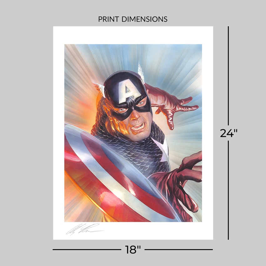 Marvelocity: Captain America Fine Art Print by Alex Ross