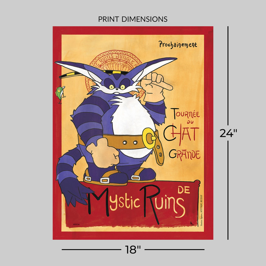 Tournée du Big the Cat Art Print by Moor-Art Gallery | Sideshow