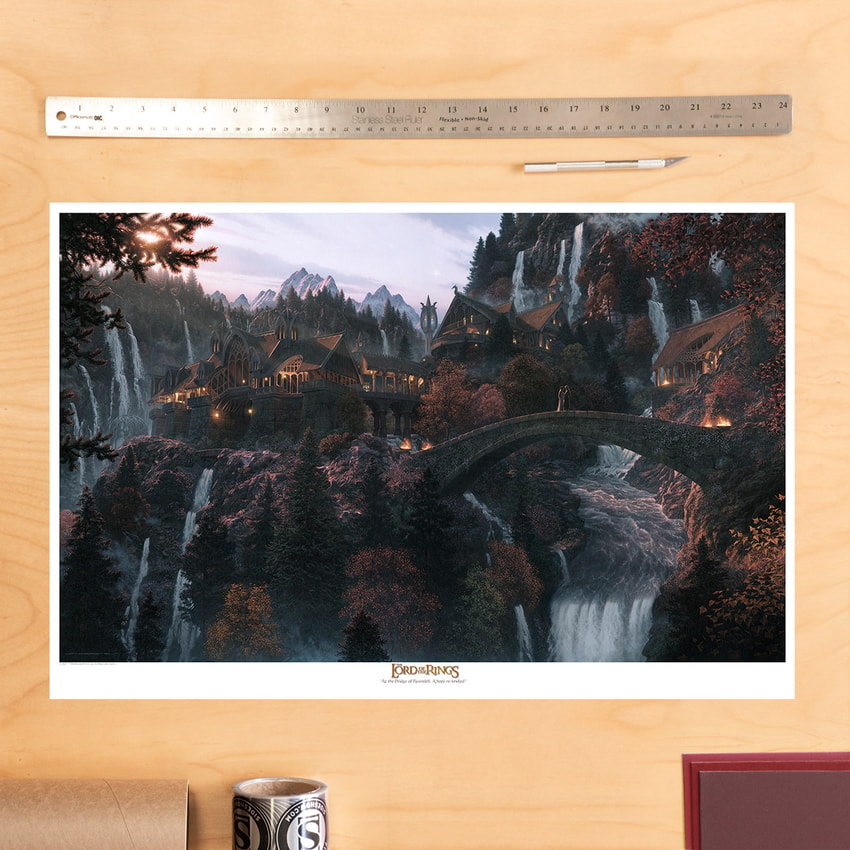 The Lord of the Rings At the Bridge of Rivendell: A hope re-kindled Art Print  View 1