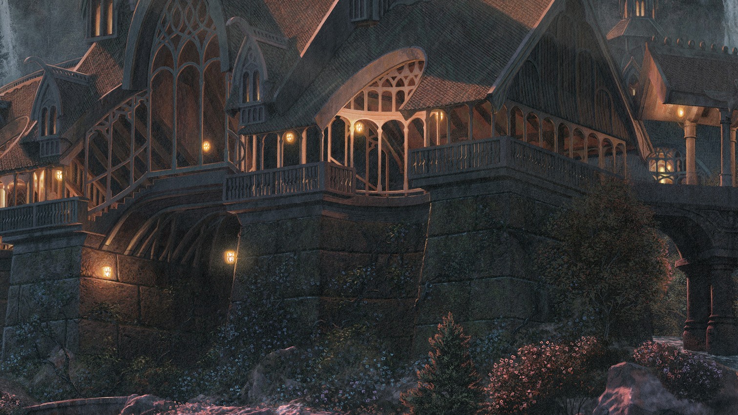 The Lord of the Rings At the Bridge of Rivendell: A hope re-kindled Art Print  View 5