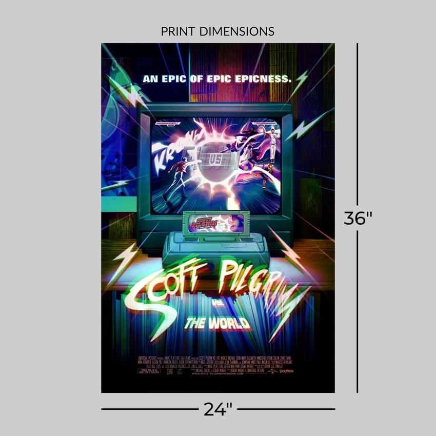 Scott Pilgrim Scott Pilgrim Vs the World Foil Edition Movie Poster  View 2
