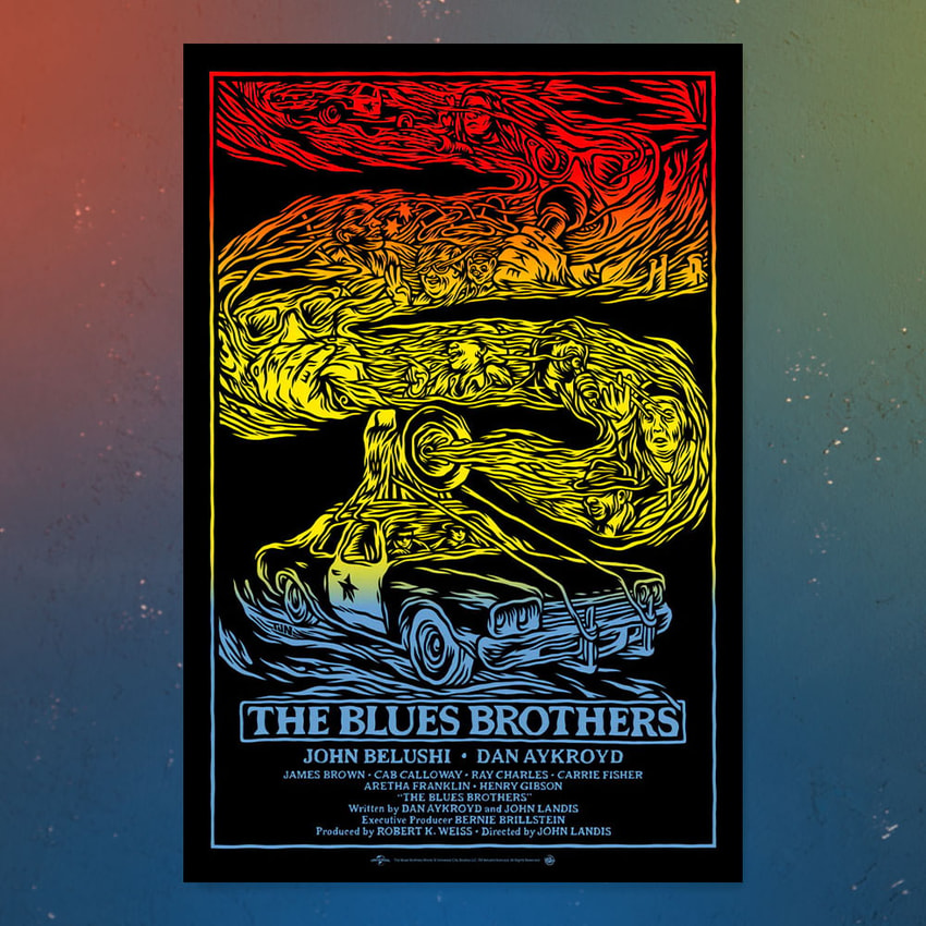 The Blues Brothers The Blues Brothers Screenprint Movie Poster  View 1