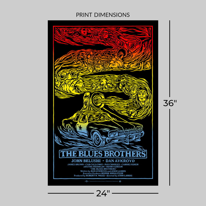 The Blues Brothers The Blues Brothers Screenprint Movie Poster  View 2