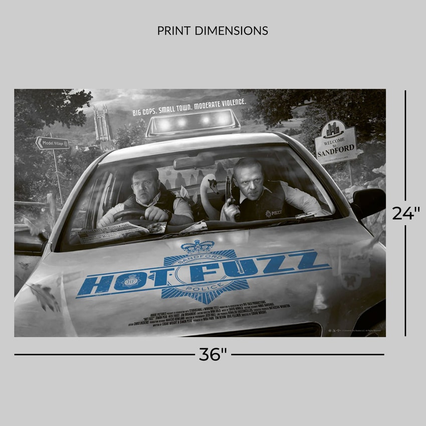 Hot Fuzz Hot Fuzz Foil Variant Movie Poster  View 2