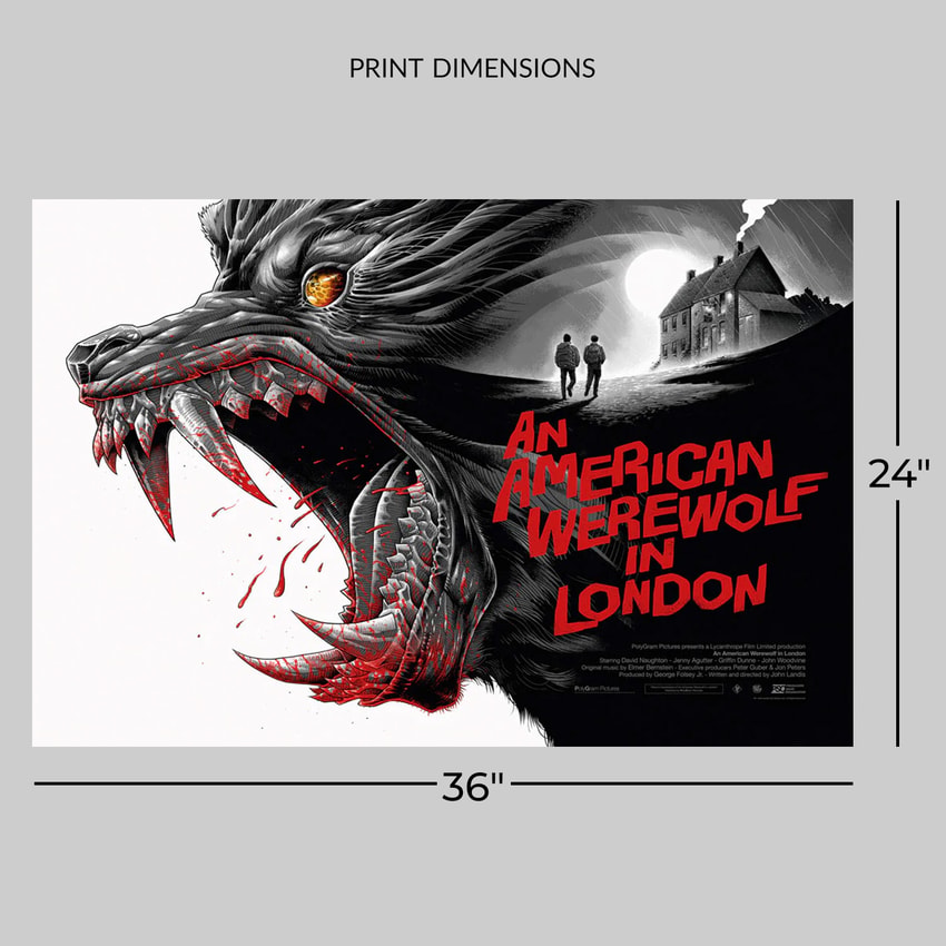 An American Werewolf in London An American Werewolf in London Variant by Luke Preece Movie Poster  View 2