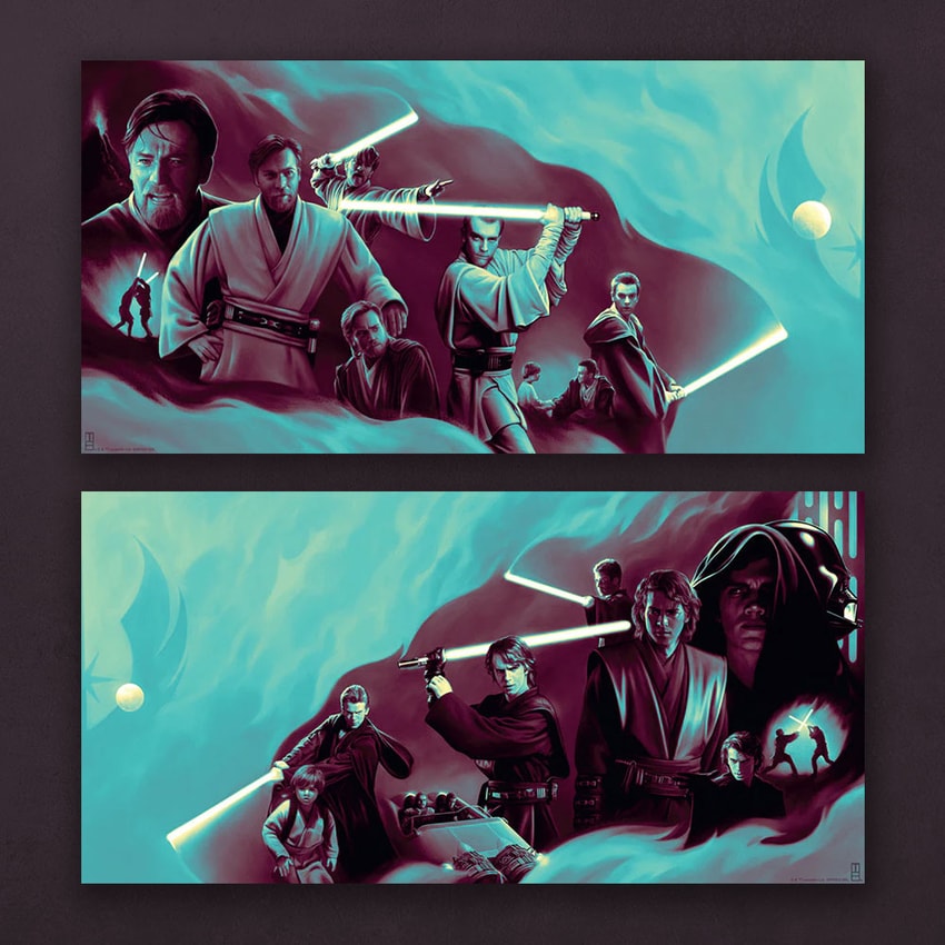 Star Wars The Loyal Brother & The Hero with No Fear (Set of 2) Art Print  View 1