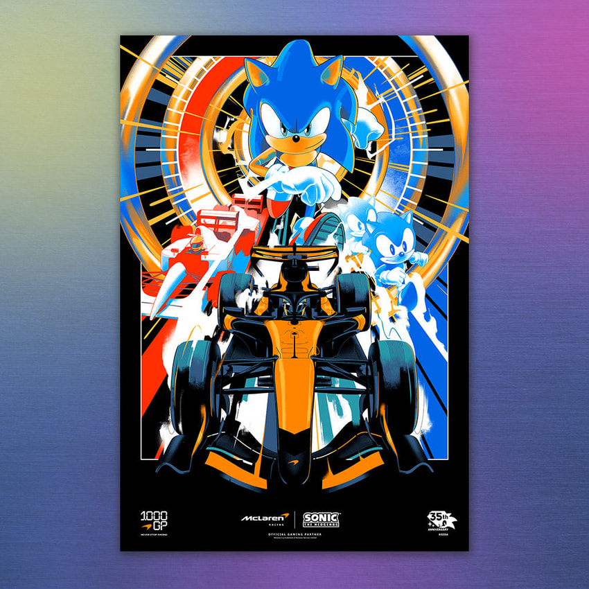 McLaren Racing X Sonic the Hedgehog 1000GP Art Print by Moor-Art