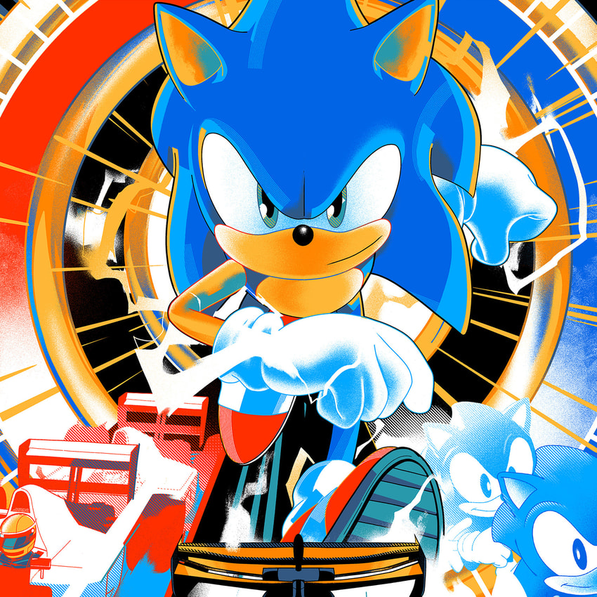 マイラソニック McLaren Racing X Sonic the Hedgehog 1000GP Art Print by Moor-Art
