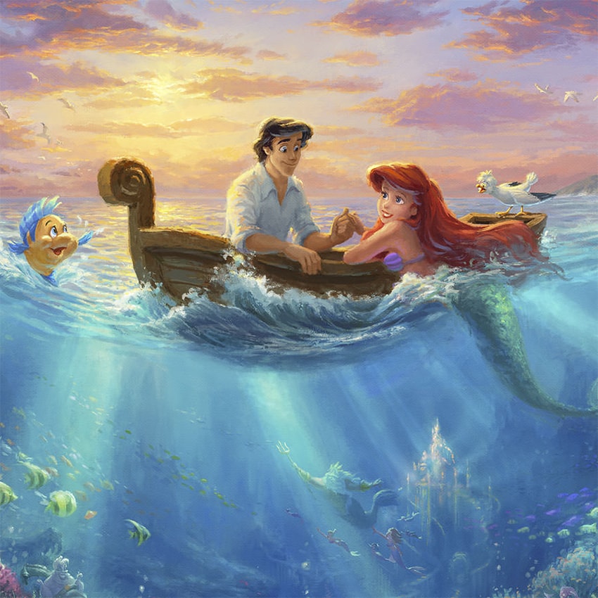 Disney The Little Mermaid Falling in Love Art Print  View 3
