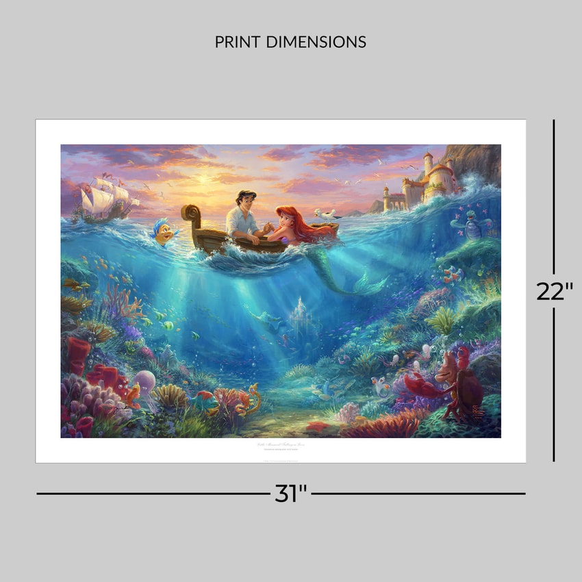 Disney The Little Mermaid Falling in Love Art Print  View 2