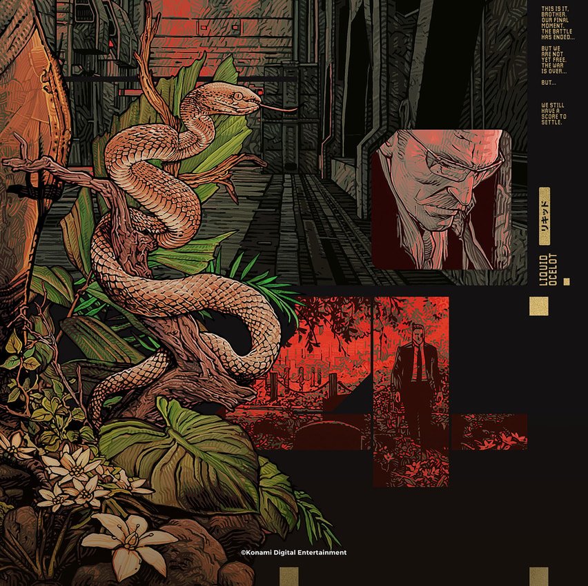 Metal Gear Solid Metal Gear Solid 4: Guns of the Patriots Metallic Gold Variant Art Print  View 5