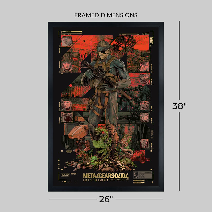 Metal Gear Solid Metal Gear Solid 4: Guns of the Patriots Metallic Gold Variant Art Print  View 2