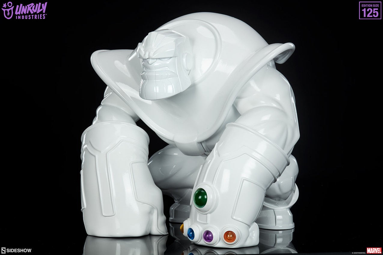 Marvel Thanos (Infinity-Sized) Gloss White Edition Designer Collectible Statue - Prototype Shown View 4