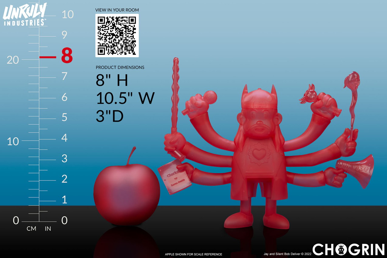 Chogrin Kevin Smith: Guru Askew (Red-ible Variant) Designer Collectible Statue - Prototype Shown View 5