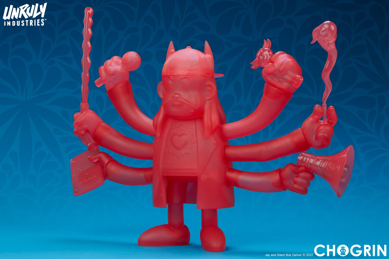Chogrin Kevin Smith: Guru Askew (Red-ible Variant) Designer Collectible Statue - Prototype Shown View 6