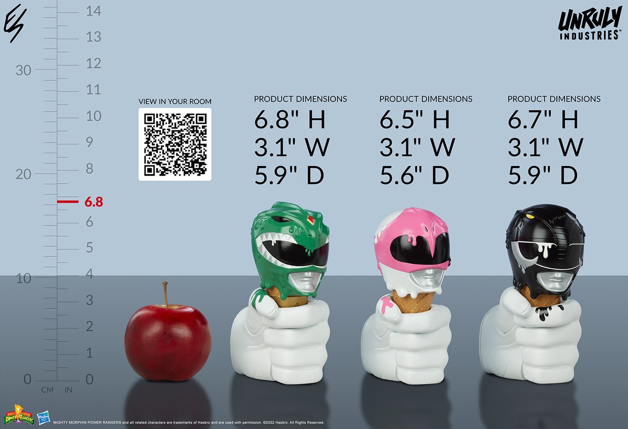 Green, Black and Pink Power Rangers Scoops Set- Prototype Shown
