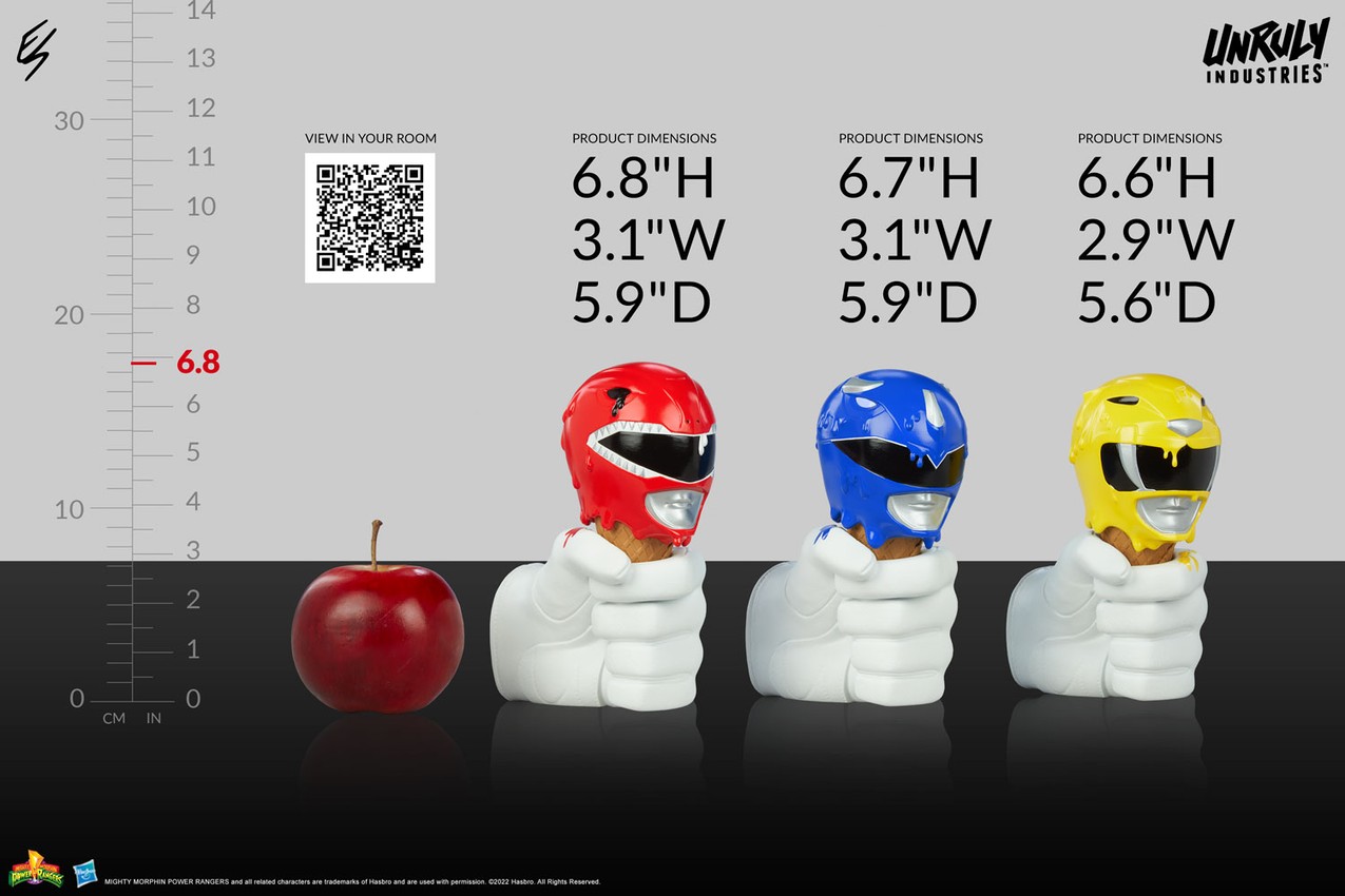 Red, Yellow and Blue Power Rangers Scoops Set- Prototype Shown