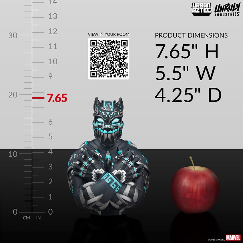 Black Panther Designer Collectible Bust by Unruly Industries