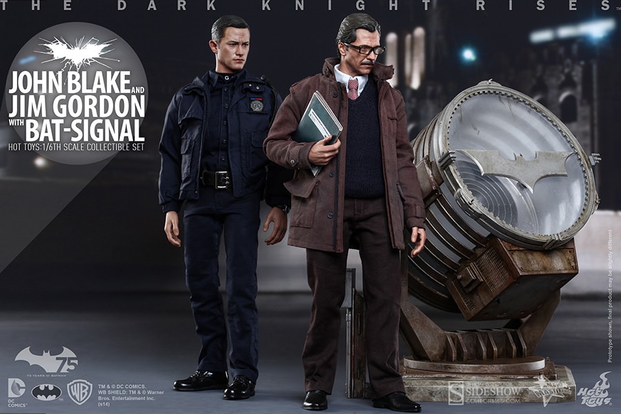 DC Comics John Blake and Jim Gordon with Bat-Signal Sixth Scale Figure Set  View 1
