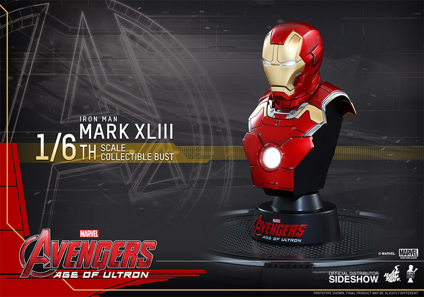 Marvel Iron Man Mark XLIII Collectible Bust - Prototype Shown View 2