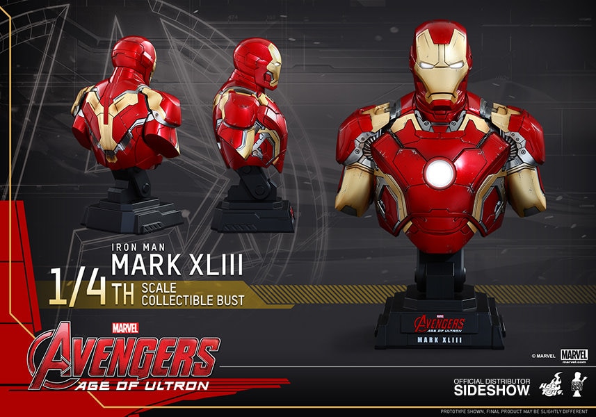Marvel Iron Man Mark XLIII Quarter Scale Collectible Bust - Prototype Shown View 1