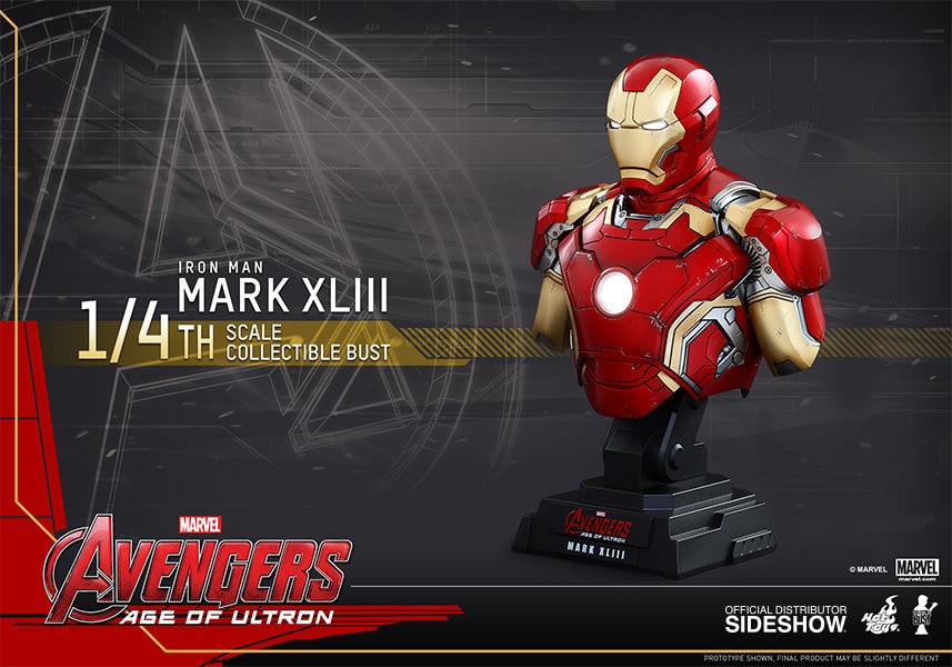 Marvel Iron Man Mark XLIII Quarter Scale Collectible Bust - Prototype Shown View 2