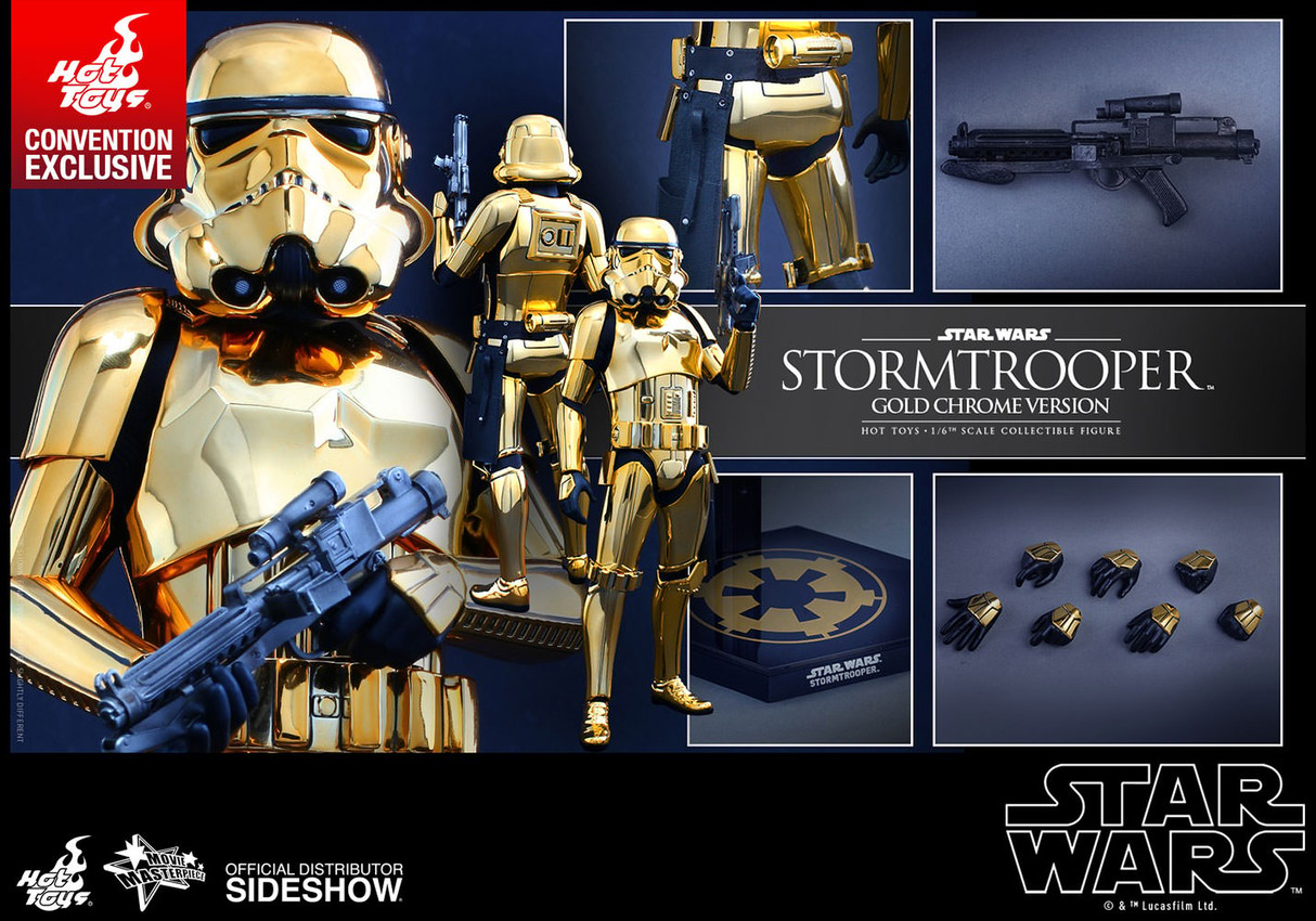 Stormtrooper Gold Chrome Version Exclusive Edition - Prototype Shown View 5