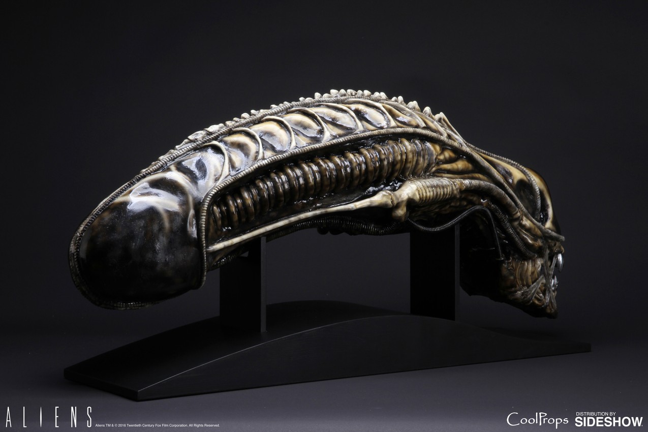 クールプロップス　エイリアン3　ライフサイズヘッド　エイリアン　サイドショウ Aliens Alien Warrior Life-Size Head Prop Replica by CoolProp