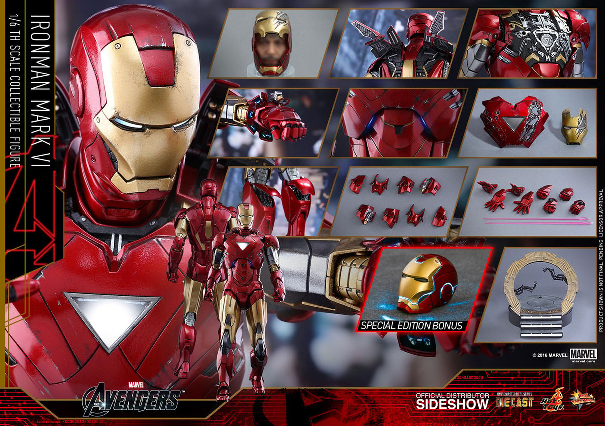 Marvel Iron Man Mark VI Sixth Scale Figure  Exclusive Edition - Prototype Shown View 1