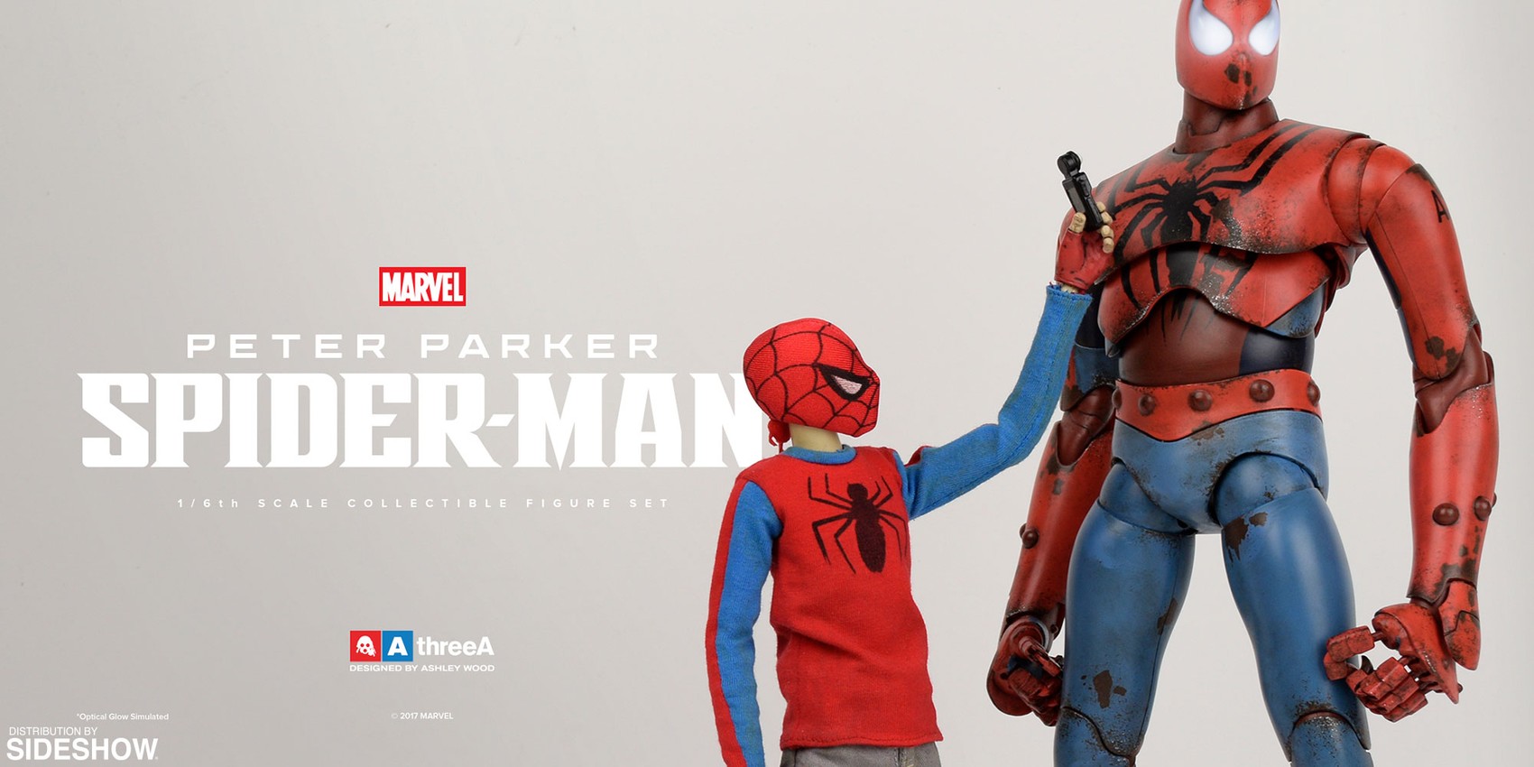 Marvel Peter Parker and Spider-man Sixth Scale Figure Set by