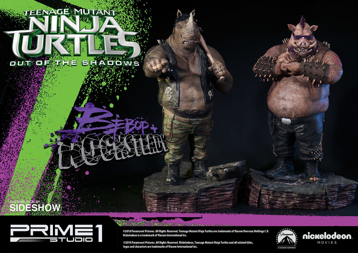 Teenage Mutant Ninja Turtles Bebop Rocksteady Polystone Statue  Exclusive Edition - Prototype Shown View 6